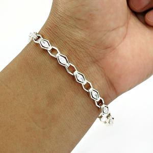 Dainty Gift for Her 925 Sterling Silver White <b>Cubic</b> <b>Zirconia</b> Elegant Look Classic Style <b>Bracelet</b> Handmade Jewelry Bulk Suppliers - Product Image 2