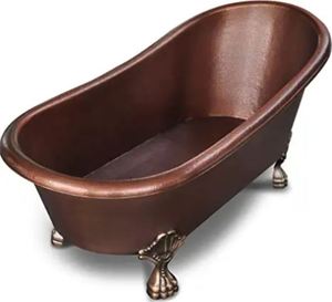 Bañera independiente de cobre con doble zapatilla con base con faldón, accesorio de acabado pulido de níquel para Baño - Product Image 6