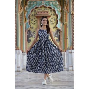 Kurti sin tirantes estampado y cosido, estilo casual para el día a día y discoteca, corte imperio, talla única, opciones de largo hasta la rodilla y largo hasta el suelo, para bodas y fiestas. - Product Image 2