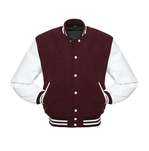 Plus Size Breathable Woolen Fabric Polyester/Cotton <b>Leather</b> Trim Stand Collar Covered Button Closure Custom <b>Men's</b> <b>Jacket</b> - Product Image 5