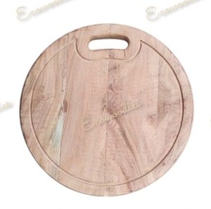 Planche à découper unique en bois d'acacia avec trou facile à saisir pour le pain, le fromage, les noix et les fruits Planche à fromage en bois pour la cuisine - Product Image 4