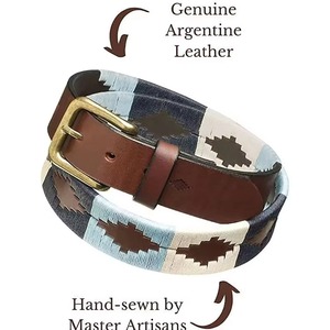 เข็มขัดขี่ม้าทำมืออย่างหรูหรา หนังนุ่ม หัวเข็มขัดโลหะผสม ทนทาน ระบายอากาศได้ดี น้ำหนักเบา กว้าง 3.5 ซม. ให้ความแข็งแรง - Product Image 2