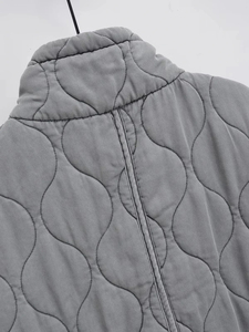 Chaleco sin mangas Vintage para Mujer | Chaleco de cuello de pie para Otoño e Invierno | Prendas de abrigo de moda ligeras transpirables con OEM - Product Image 3