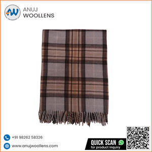 ผ้าห่มขนสัตว์ลายหมากรุกนุ่มพิเศษดีไซน์ใหม่จากผู้ผลิตอินเดีย - Product Image 6