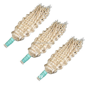 Nueva llegada 100% extensiones de cabello humano cutícula rizada rubia alineada enredada venta al por mayor - Product Image 6