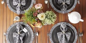 La mejor vajilla tejida decorativa ecológica, Mantel Individual de mesa redonda para fiestas, decoración del hogar y otras funciones, mantel individual - Product Image 4