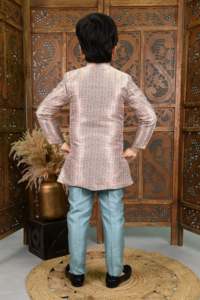 Sherwani de Diseñador para Niños, Traje Tradicional para Bodas y Fiestas, con Tela de Seda Premium - Product Image 5