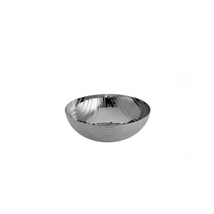 Acheter Bol en métal de couleur chrome avec cadre de conception de fleurs avec des tailles de 21 cm avec une grande qualité à des prix de vente directs d'usine - Product Image 5