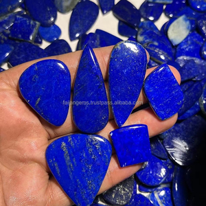 Lapis Lazuli ธรรมชาติขัดเงาอัญมณีสีฟ้าหินรูปแบบฟรีได้รับการรับรองจากบุคคลที่สามเครื่องประดับขนาดปรับแต่งได้ - Product Image 1
