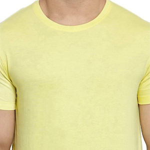 T-shirt col rond pour hommes en gros 100% coton léger séchage rapide couleur unie décontracté à manches courtes imprimé meilleure qualité T-shirt tricoté - Product Image 3