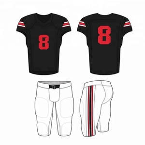 Maillots et pantalons de football américain personnalisés pour adultes, manches courtes, respirants, protection UV, broderie en twill sublimée - Product Image 5