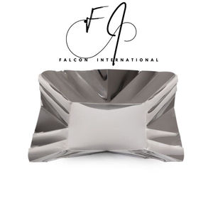 ถาดเสิร์ฟสแตนเลสสีเงิน ดีไซน์ทันสมัย หรูหรา รูปทรงกลม ใช้ตกแต่งได้ ปลอดภัยสำหรับเครื่องล้างจาน ปรับแต่งได้ เหมาะสำหรับใช้ในบ้าน โรงแรม ร้านอาหาร - Product Image 1