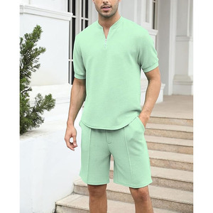 Conjunto de Verano de Manga Corta para Hombre, Camiseta y Pantalones Cortos para Playa, Diseñado para Comodidad y Estilo, Conjunto Deportivo para Gimnasio - Product Image 3