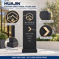 Pylône publicitaire extérieur personnalisé, panneau directionnel en métal pour hôtel, bureau, résidence