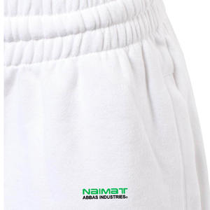 Vente en gros High Street Cordon de serrage blanc épais français éponge coton polaire Jogger Shorts hommes séchage rapide écologique - Product Image 4