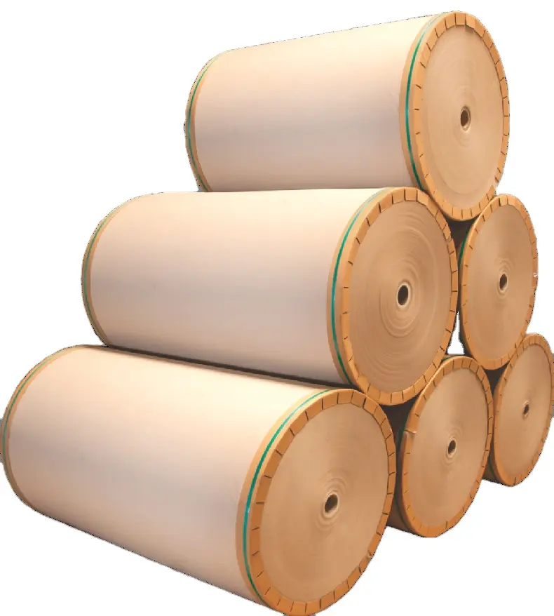 60g 70g 80g 90g 120g 150g rollo jumbo de papel Kraft marrón para la fabricación de bolsas de papel HECHO EN INDIA