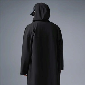 Veste de pluie longue à capuche pour homme Manteau léger imperméable et coupe-vent avec design pleine longueur - Product Image 6