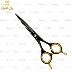 Ciseaux de barbier droits en acier inoxydable de haute qualité au design unique pour la coupe de cheveux, fabriqués au Pakistan R.A.A. INTERNATIONAL RAA-155 - Product Image 3
