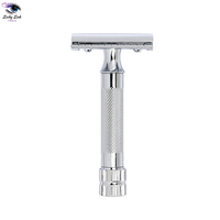 Rasoir de sécurité droit en acier inoxydable à lame simple, haute qualité, durable, pour barbier, hommes, LUCKY LASH TOOLS, non jetable
