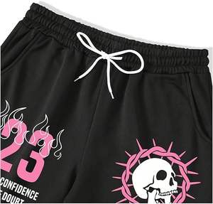 Conjunto de chándales de invierno para hombre con logotipo impreso personalizado negro, ropa de calle de lana ligera ecológica de algodón 100% de alta calidad - Product Image 5