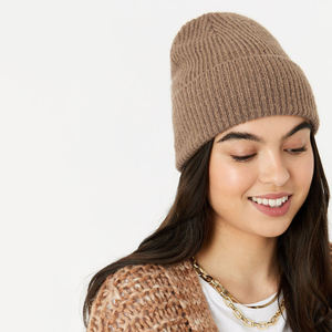 Prix de gros Bonnets avec broderie personnalisée Logos Bonnet 100% coton Bonnets solides, doux et chauds - Product Image 6