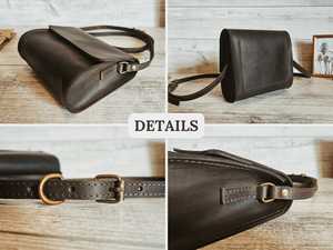 Femmes en cuir véritable Long téléphone portefeuille dames épaule bandoulière pochette avec sangle détachable mode Style-LCBB-0037 - Product Image 3