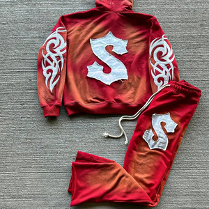 เสื้อวอร์มสำหรับผู้ชายผ้ายืดสีล้วนสำหรับฤดูใบไม้ผลิความยาวเต็มรูปแบบผ้าคอตตอนสำหรับวิ่งจ๊อกกิ้งผ้าคอตตอนระบายอากาศได้ดีเป็นมิตรกับสิ่งแวดล้อม - Product Image 4