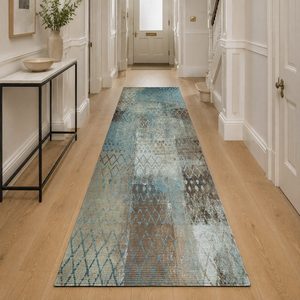 <b>RUGS</b> DEPOT LXDP-0176 Wholesale <b>Charcoal</b> <b>Grey</b> Modern Vintage Digital Printed Machine Washable Chenille Area <b>Rug</b> Non Slip - Product Image 5