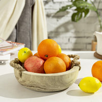 Bol à fruits en bois fait à la main pour la décoration intérieure Centre de table rustique Vaisselle en bois décorative