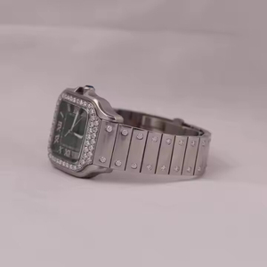 นาฬิกาเพชรโมอิสสำหรับผู้ชายและผู้หญิงหน้าปัดสี่เหลี่ยมสีดำหรูหราทันสมัยดูหรูหรา - Product Image 3