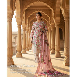 Salwar Kameez Moderno para Mujer con Bordado Khaddar y Estampado Digital Masoori |   Colección de Invierno 2025 de Alta Calidad, 3 Piezas, Corte Regular - Product Image 5