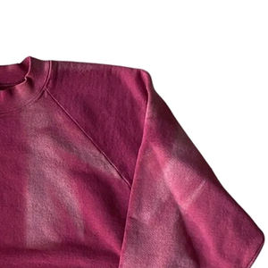 Sweat-shirt uni à col rond avec logo personnalisé et lavage spécial, sweat-shirt uni à col rond pour homme/femme, université - Product Image 4