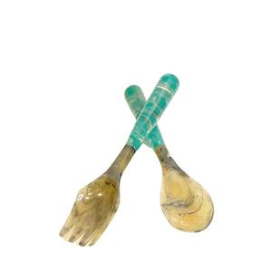 Precio al por mayor, utensilios de servidor de ensalada de resina de todos los tamaños, mango de resina esencial de cocina, cuchara para servir, tenedor, herramientas esenciales para ensalada - Product Image 2