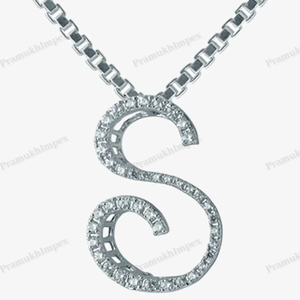925 argent VVS Moissanite glacé initiale S lettre pendentif élégant personnalisé Alphabet charme Hip Hop bijoux pour hommes femmes - Product Image 1