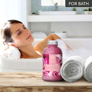 Aromatika Sal Marina Natural de Rosa para Baño 600g con Aceite y Extracto de Rosa de Damasco Rejuvenecedor - Product Image 4