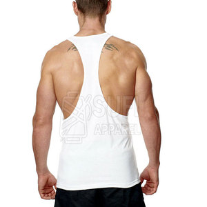 Custom Made Knitted Casual Men's <b>Stringer</b> <b>Vest</b> Workout Wear Breathable Quick Dry 100% Cotton - Product Image 2