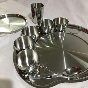 Service de table en laiton embossé, grand plateau en cuivre pour repas traditionnels, service de table authentique martelé - Product Image 4