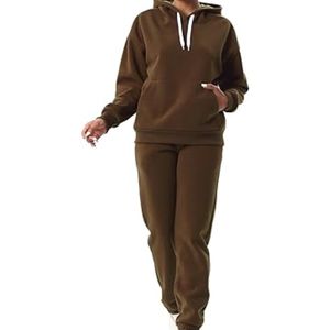 Survêtement de sport décontracté d'hiver pour femmes européennes et américaines, pantalon de survêtement imprimé slim fit grande taille, sweat-shirt en velours - Product Image 1