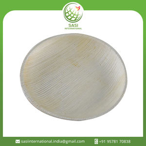 Assiettes jetables biodégradables les plus vendues Assiettes en feuille de palmier de forme ronde disponibles en différentes tailles - Product Image 2