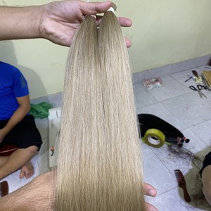 Extension de cheveux brésiliens naturels, extensions de cheveux humains en vrac, lisses, teintés à Double dessin, vente chaude - Product Image 4