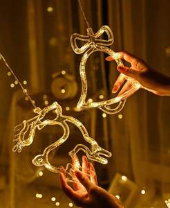 Outdoor Fairy Hanging Wedding Party Garden Room Wall <b>Christmas</b> Twinkle <b>Star</b> Decorative Led Window Curtain String <b>Light</b> - Product Image 2