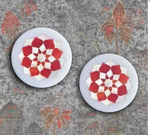 ชุดถาดรองแก้วลายมุกแบบคลาสสิกสำหรับคุณแม่รถไฟเหาะสไตล์หรูหรา - Product Image 1