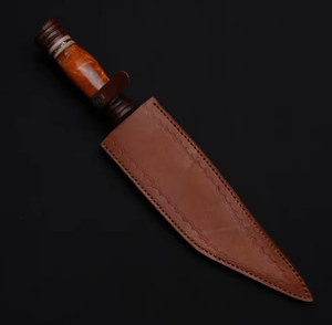 Cuchillo de Caza de Acero de Damasco Hecho a Mano PRESTIGE BLADES, Venta al por Mayor, Personalizado, de Alta Calidad, Servicio OEM/ODM, Mango de Madera - Product Image 6