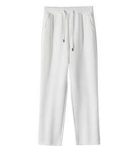 OEM Custom Logo Embroidery Printed Design 320g pure cotton wide-leg spring and autumn <b>men's</b> same style solid color loose <b>Trouser</b> - Product Image 6