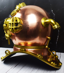 Ayaans หมวกดำน้ำโลหะสำหรับดำน้ำ, หมวกกันน็อคทองเหลืองสวยงามนักดำน้ำรูปร่างมินินักดำน้ำและหมวกกันน็อคสำหรับตกแต่งบ้าน - Product Image 2