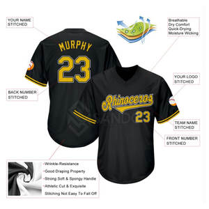Maillot de baseball à séchage rapide pour hommes, vêtements de sport respirants, coupe ajustée avec option de taille supérieure, couleur unie - Product Image 3