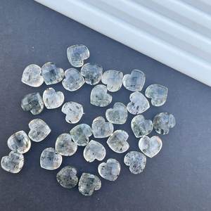 ลูกปัดอัญมณีทรงหลวมรูปหัวใจสีเขียวธรรมชาติ10มม. อุปกรณ์ทำเครื่องประดับขายส่ง - Product Image 2