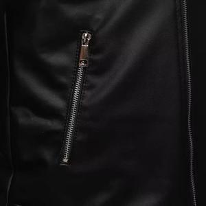 Chaqueta cómoda de cuero para hombre de último diseño y 2025, lona de alta calidad con cuello levantado y logotipo frontal de manga larga - Product Image 5