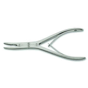 Acero inoxidable Beyer Stille hueso Rongeur Dall acabado doble acabado Beyer hueso Rongeur curvado 180 mm pinzas de corte - Product Image 6