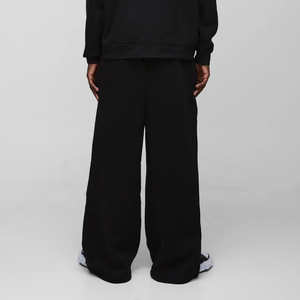 Pantalones de hombre de algodón 100% de peso pesado, ropa de calle, pantalones de chándal holgados de gran tamaño, pantalones de chándal de pierna recta lavados personalizados para hombre - Product Image 2